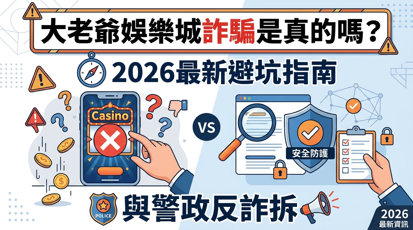 大老爺娛樂城詐騙是真的嗎？2026最新避坑指南與警政反詐拆